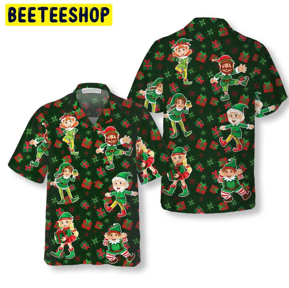 Christmas Elf Party Trending Hawaiian Shirt-1