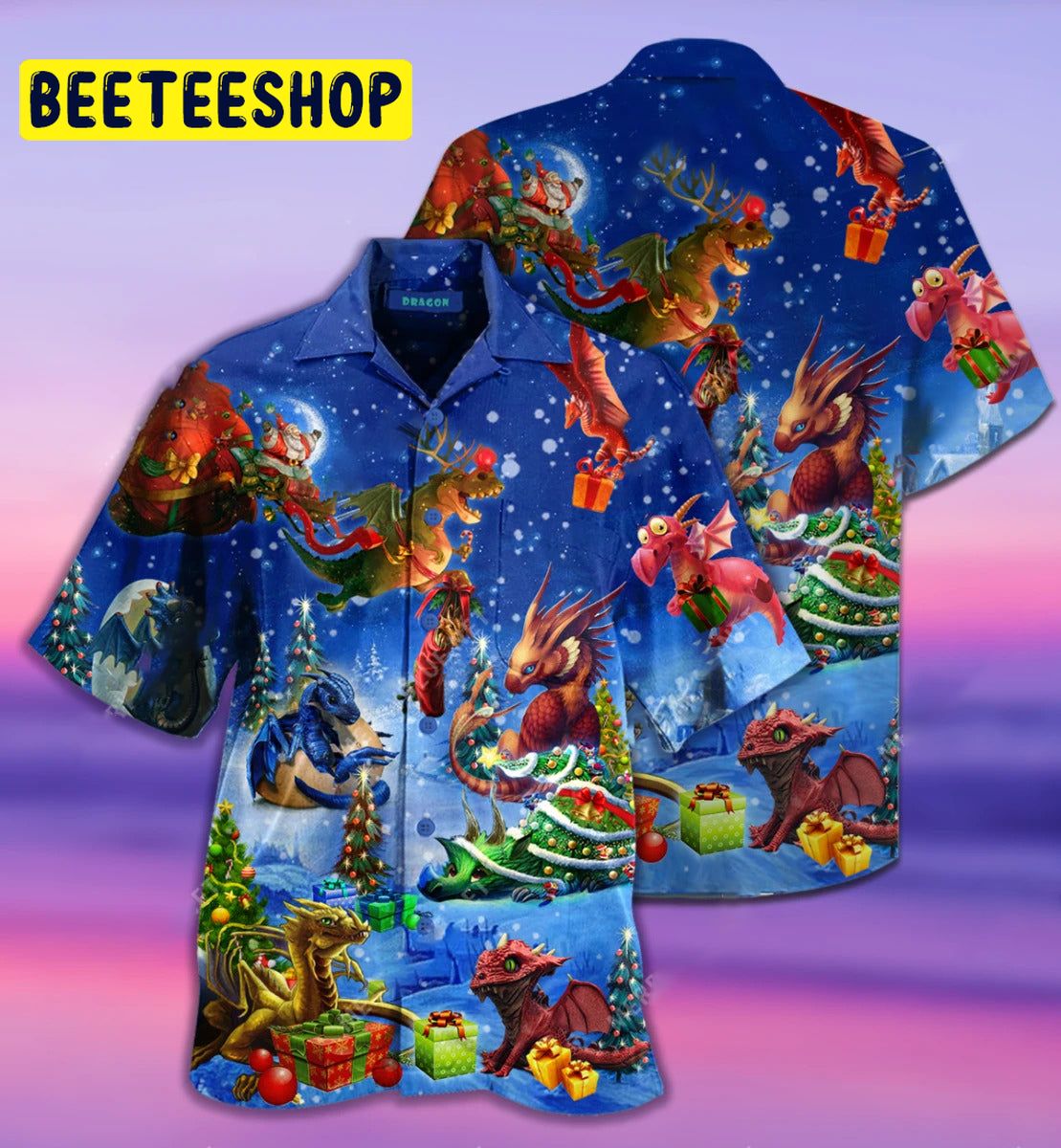 Christmas Holiday Dragon World Trending Hawaiian Shirt-1