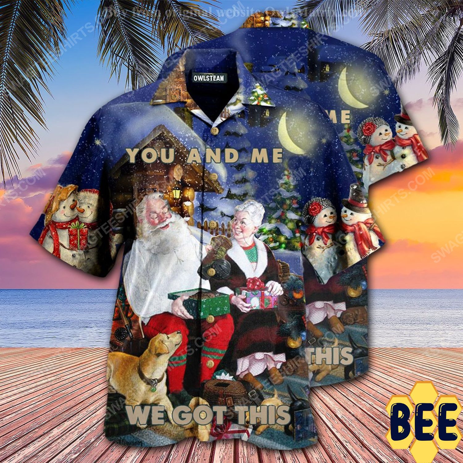 Christmas Holiday You And Me We Got This Trending Hawaiian Shirt-1