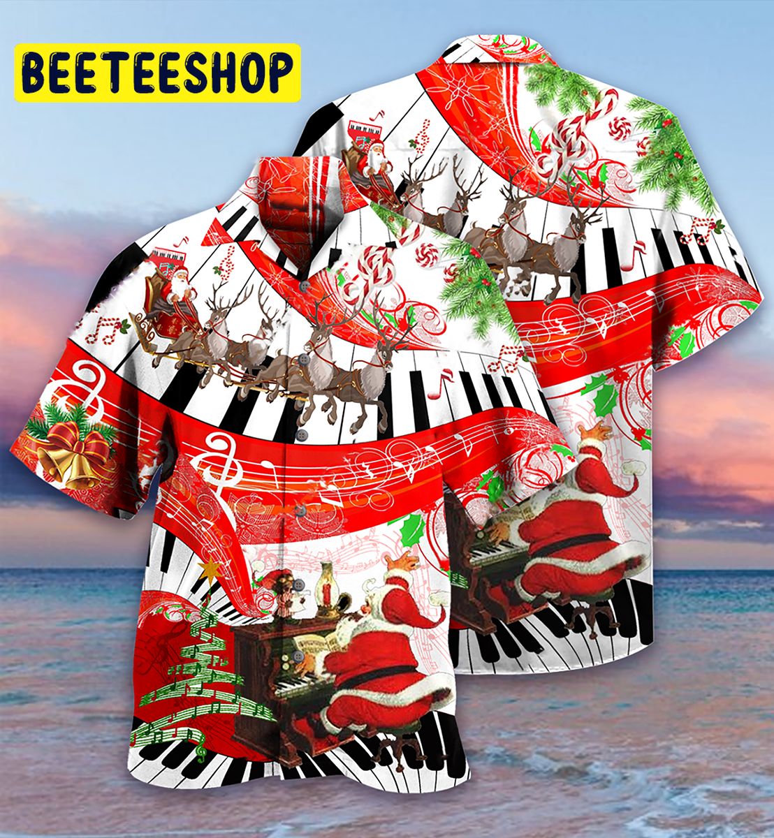 Christmas Love Music Trending Hawaiian Shirt-1