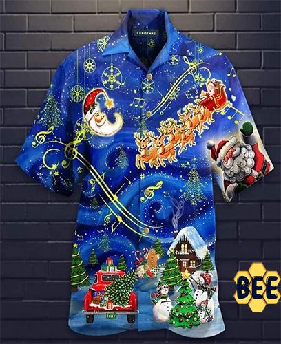 Christmas Sky Art Trending Hawaiian Shirt-1