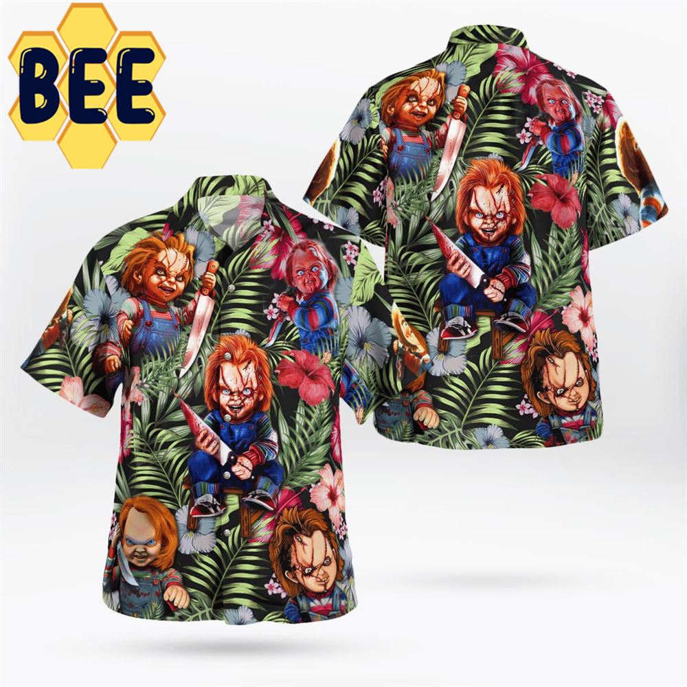 Chucky Just Wanna Have Fun Scream Halloween Hawaiian Shirt-1