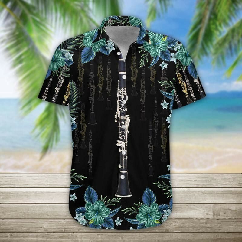 Clarinet 3d All Over Printed Hawaiian Shirt