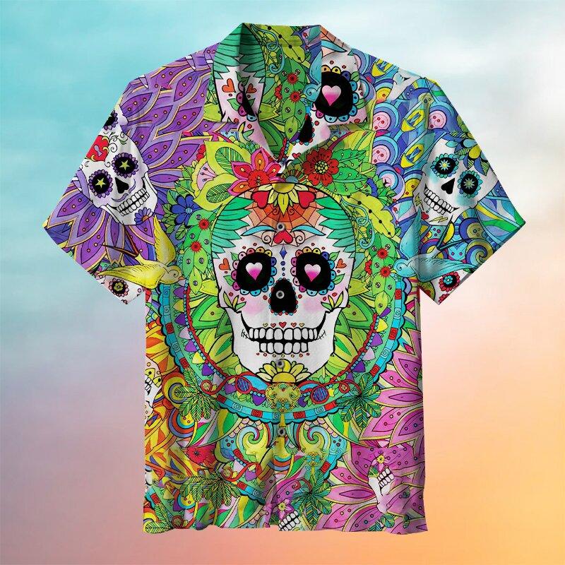 Classic Skull Hawaiian Shirt For Men Women