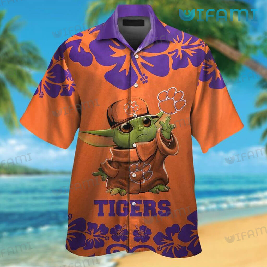 Clemson Tigers Baby Yoda Hawaiian Shirt Clemson Gift