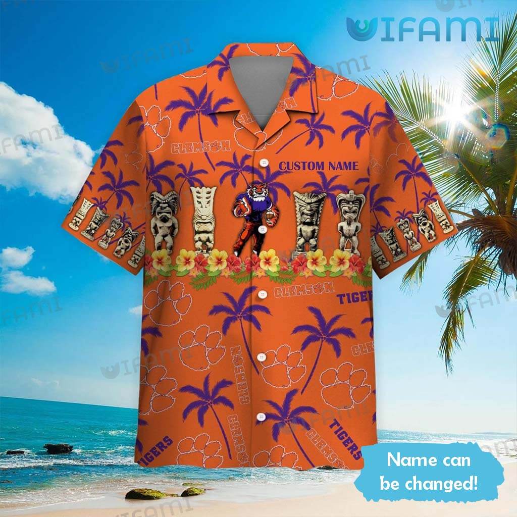 Clemson Tigers Hawaiian Shirt Custom Name Clemson Gift