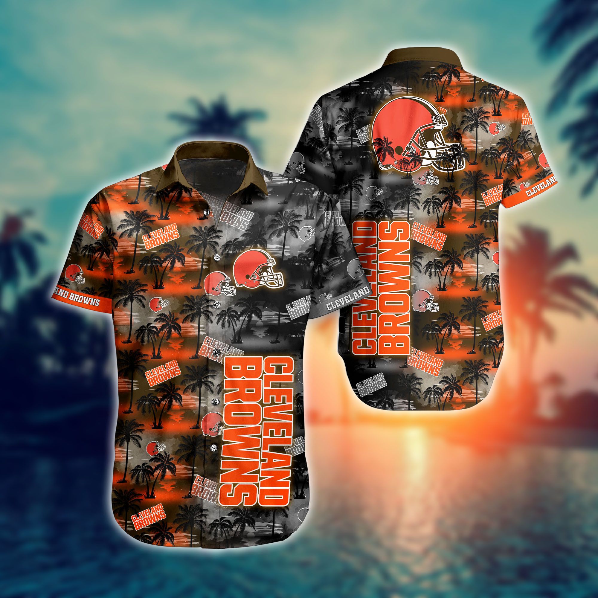 Cleveland Browns Nfl Hawaii Full 3d Shirts For Fans-1