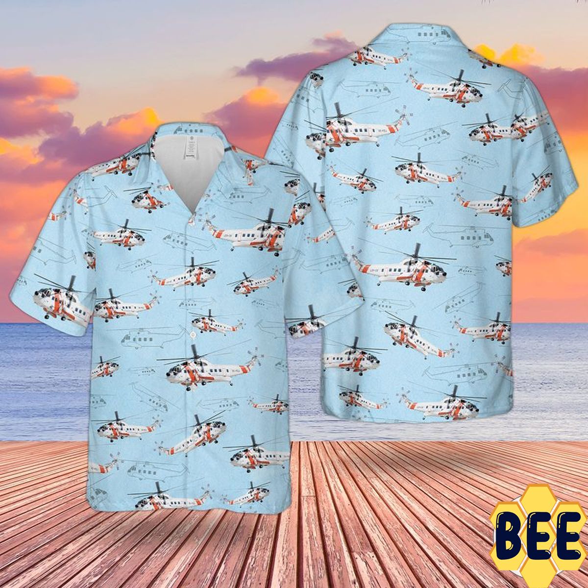 Coast Guard Sikorsky S-61r Trending Hawaiian Shirt-1