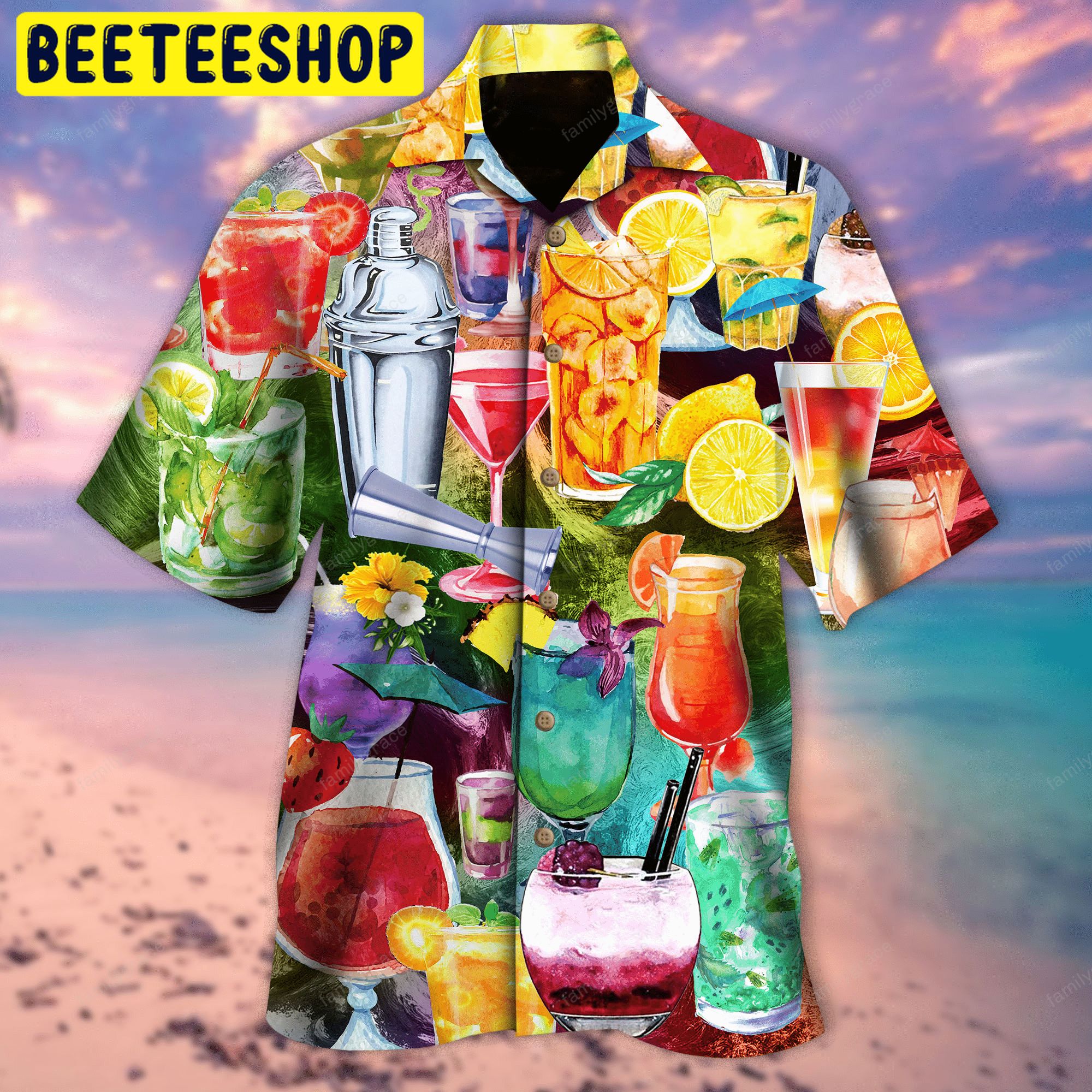 Cocktails 3d All Over Printed Trending Hawaiian Shirt-1