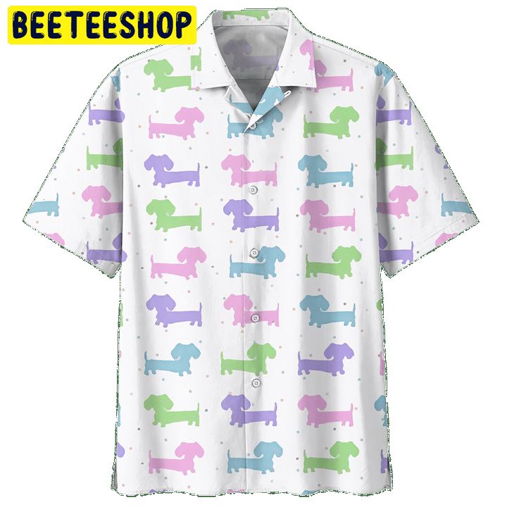 Color Dachshund Trending Hawaiian Shirt-1