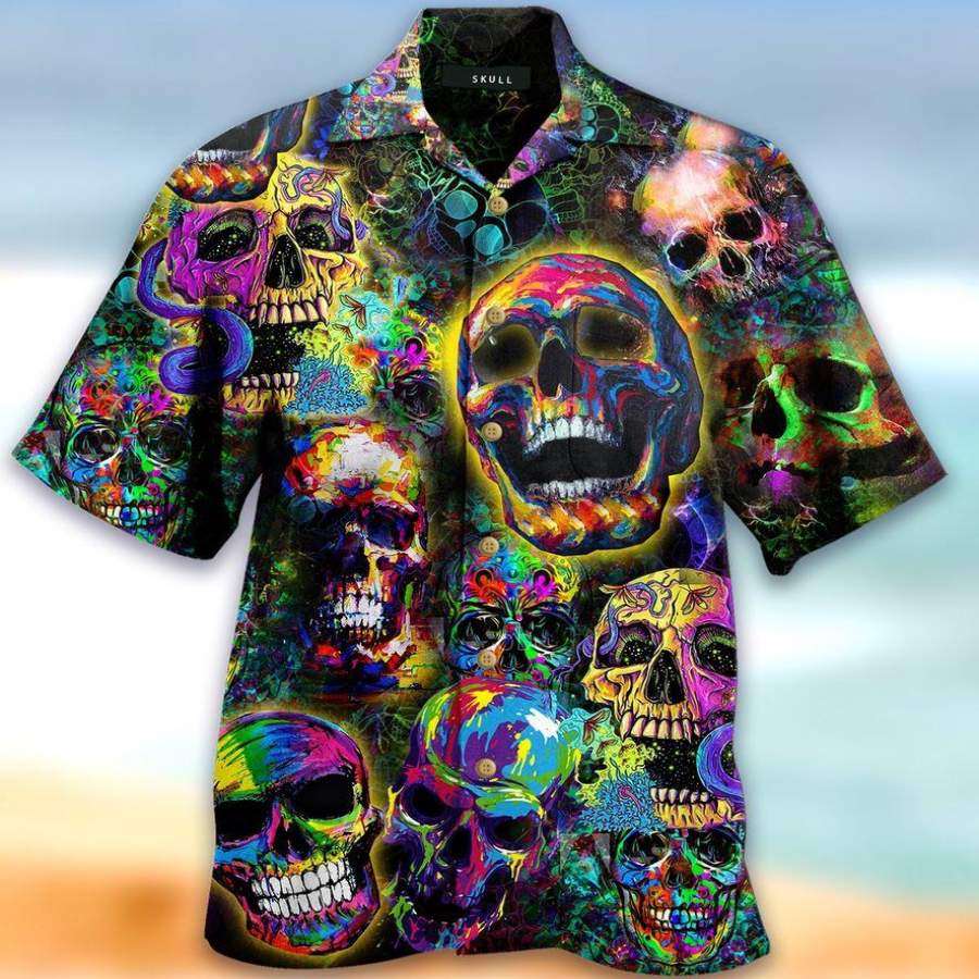 Colorful Skull Hawaiian Aloha Shirts