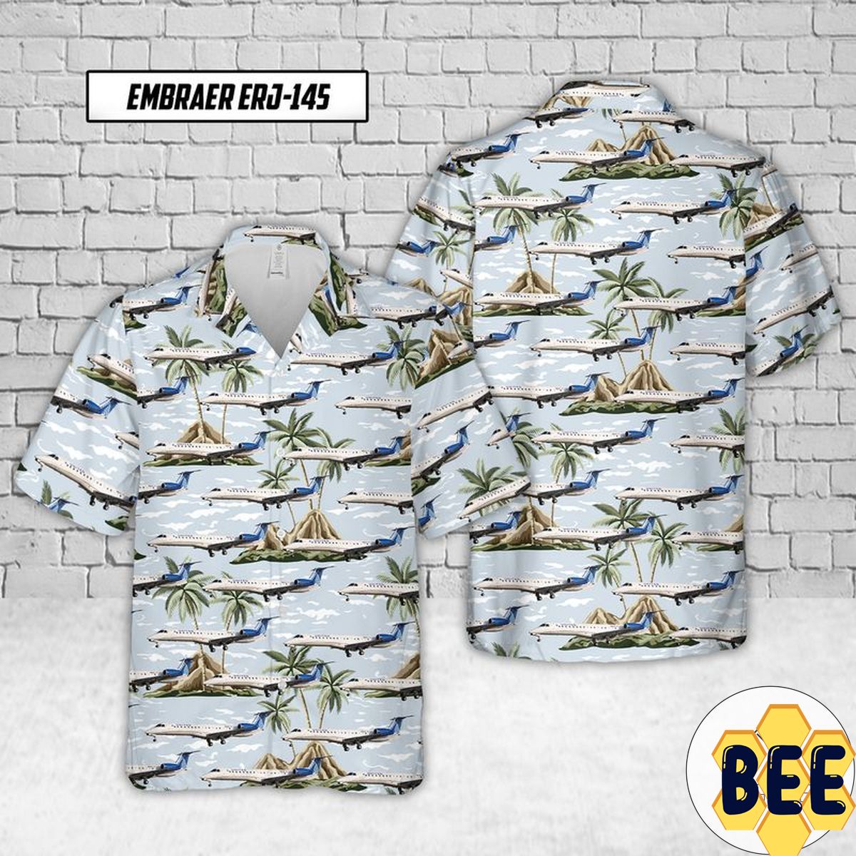 Commutair Embraer Erj-145 Trending Hawaiian Shirt-1