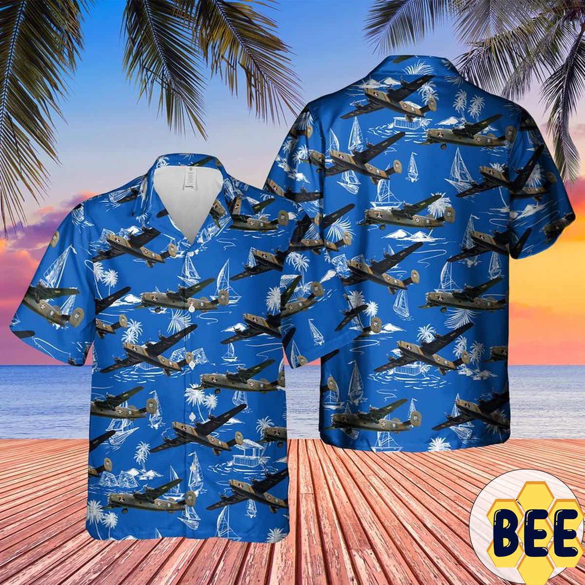 Consolidated B-24 Liberator Diamond Lil Trending Hawaiian Shirt-1