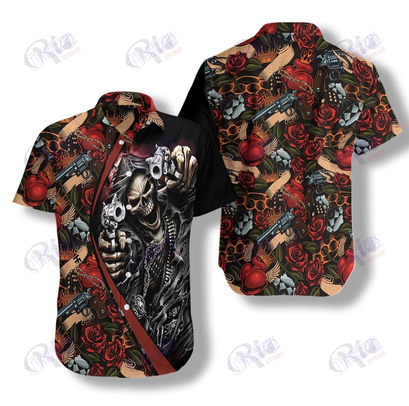 Cool Skull Hawaiian Shirt