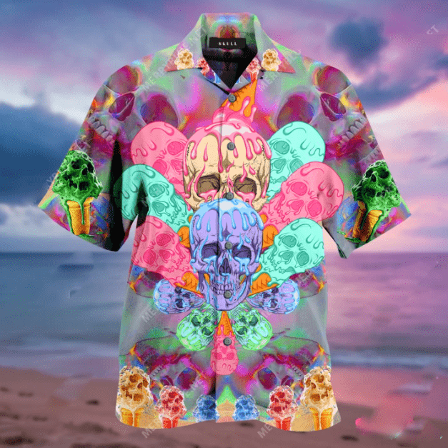 Coolling Skull Ice Cream Hawaiian Aloha Shirt Hawaiian Shirt