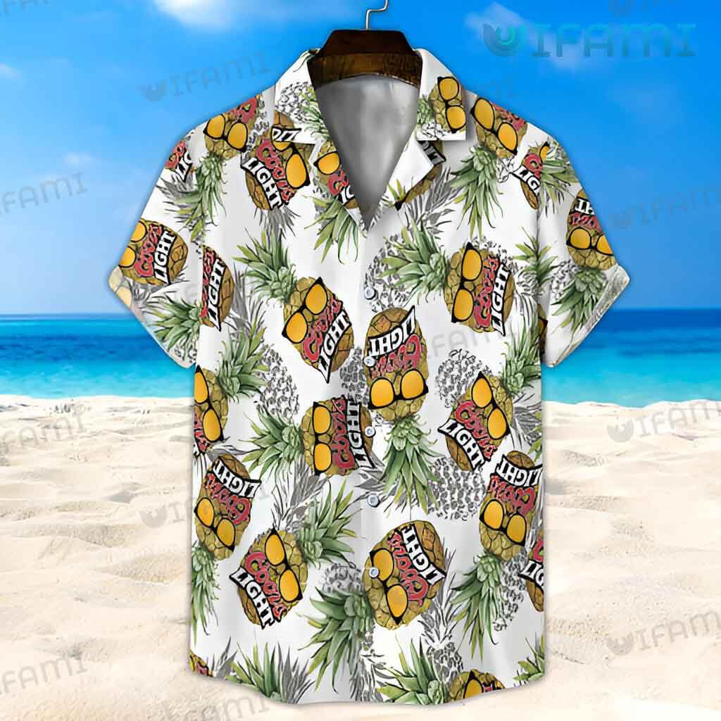 Coors Light Hawaiian Shirt Funny Pineapple Beer Lovers Gift