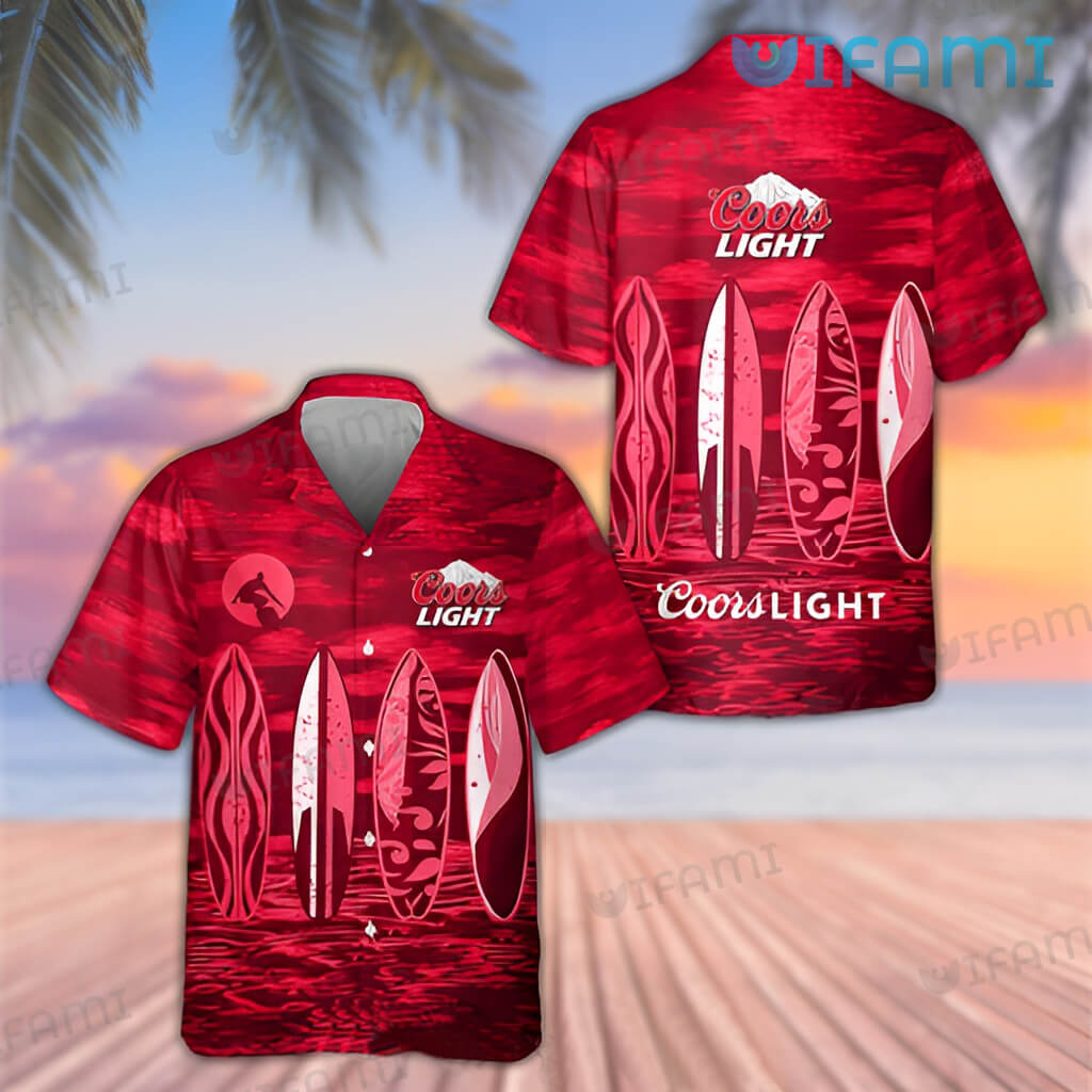 Coors Light Hawaiian Shirt Surfing Gift For Beer Lovers