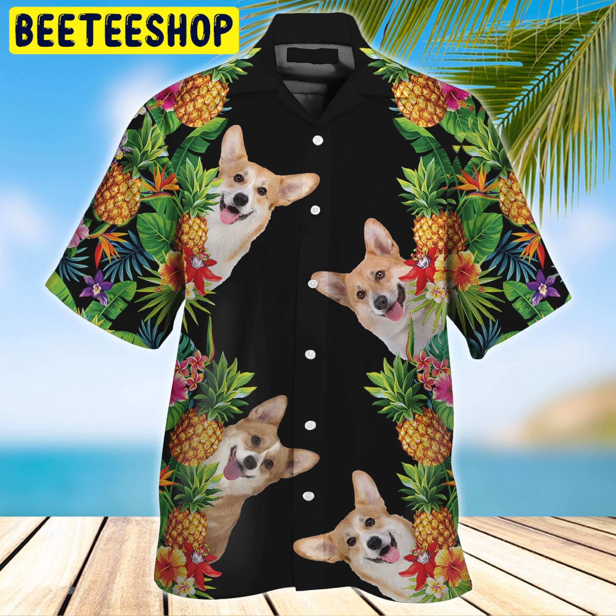 Corgi 3d All Over Printed Trending Hawaiian Shirt-1