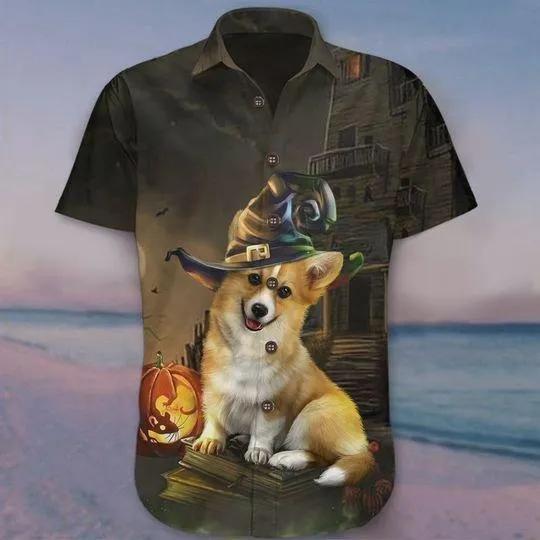 Corgi Halloween Hawaiian Shirt Corgi Hawaiian Shirt