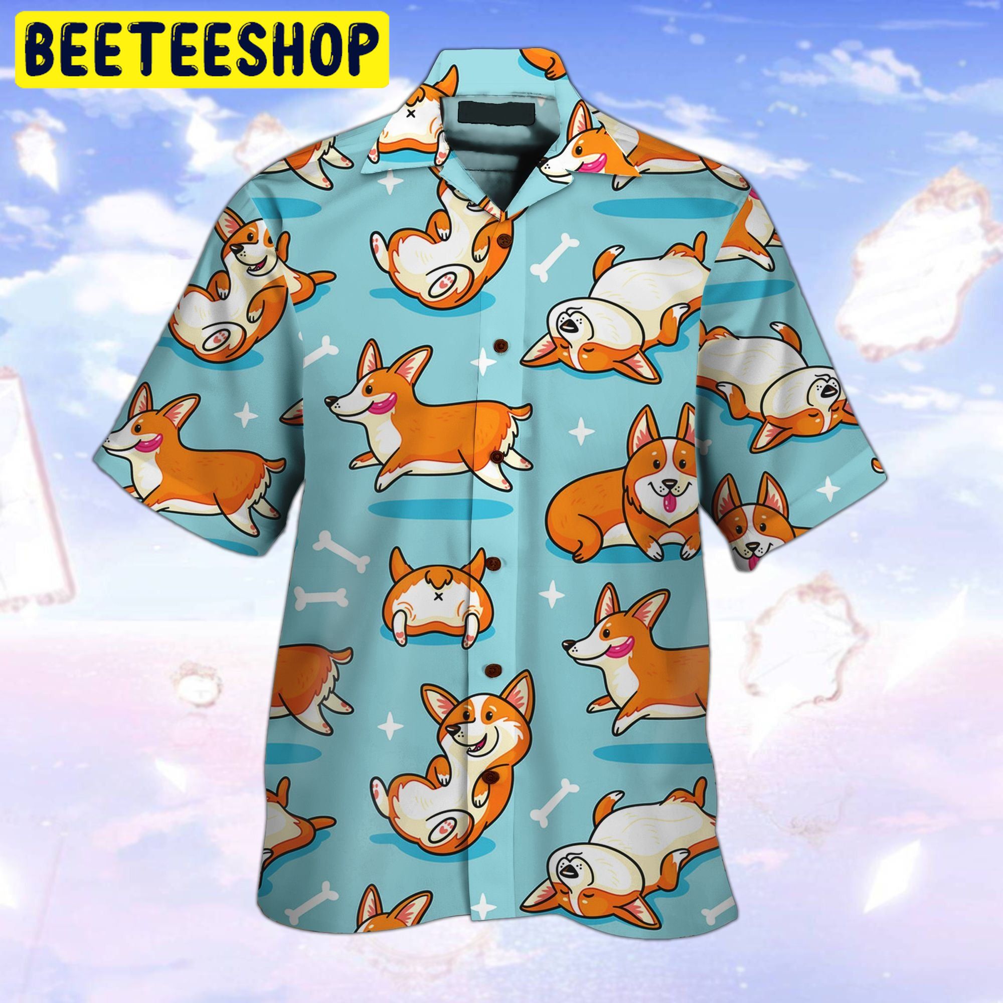 Corgi So Funny 3d All Over Printed Trending Hawaiian Shirt-1