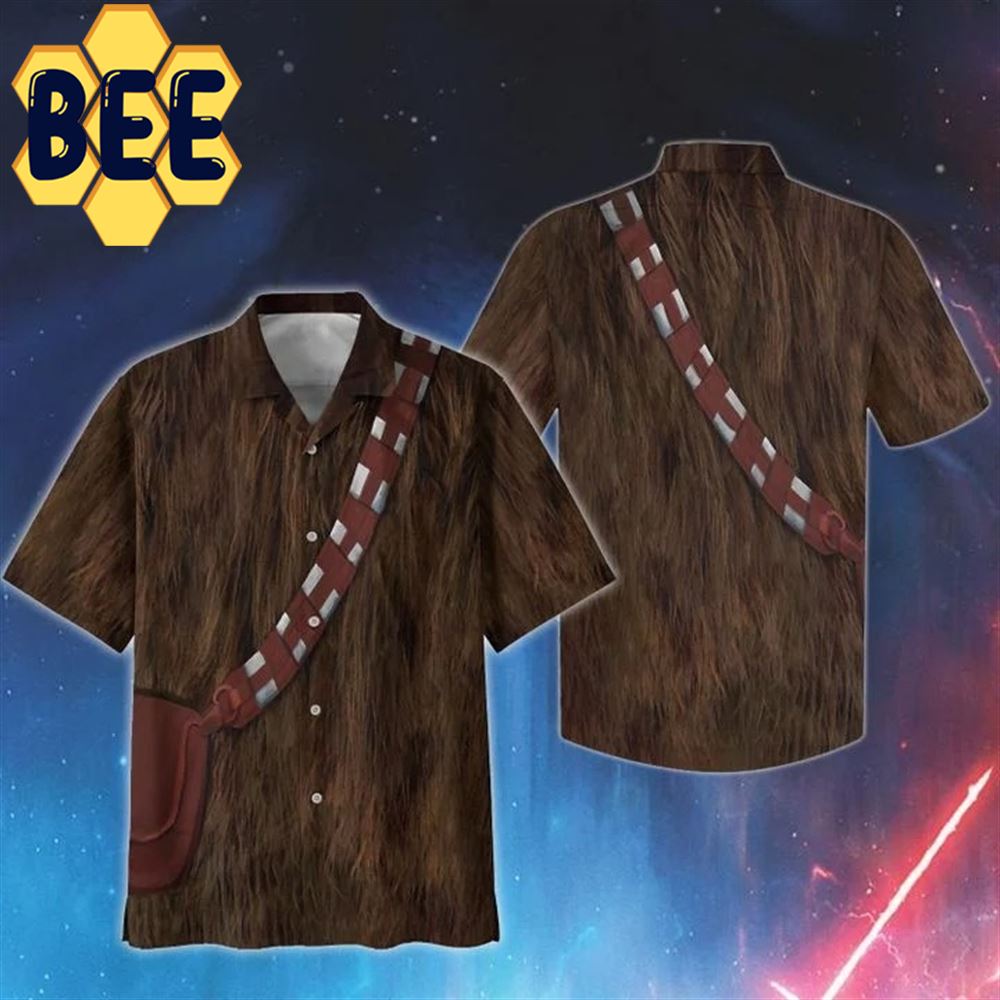 Cosplay Chewbacca Sw Movie Halloween Hawaiian Shirt-1