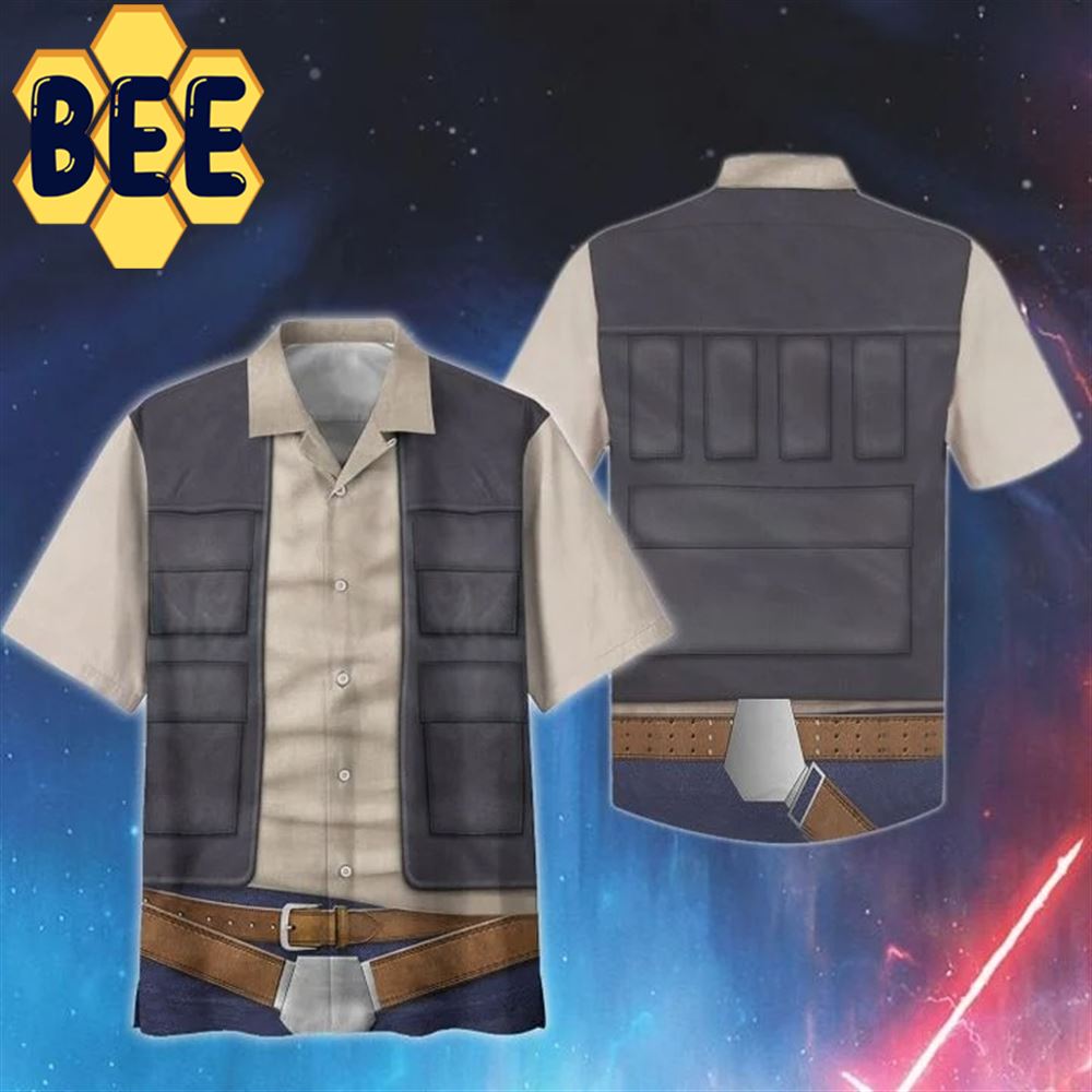 Cosplay Han Solo Sw Movie Halloween Hawaiian Shirt-1