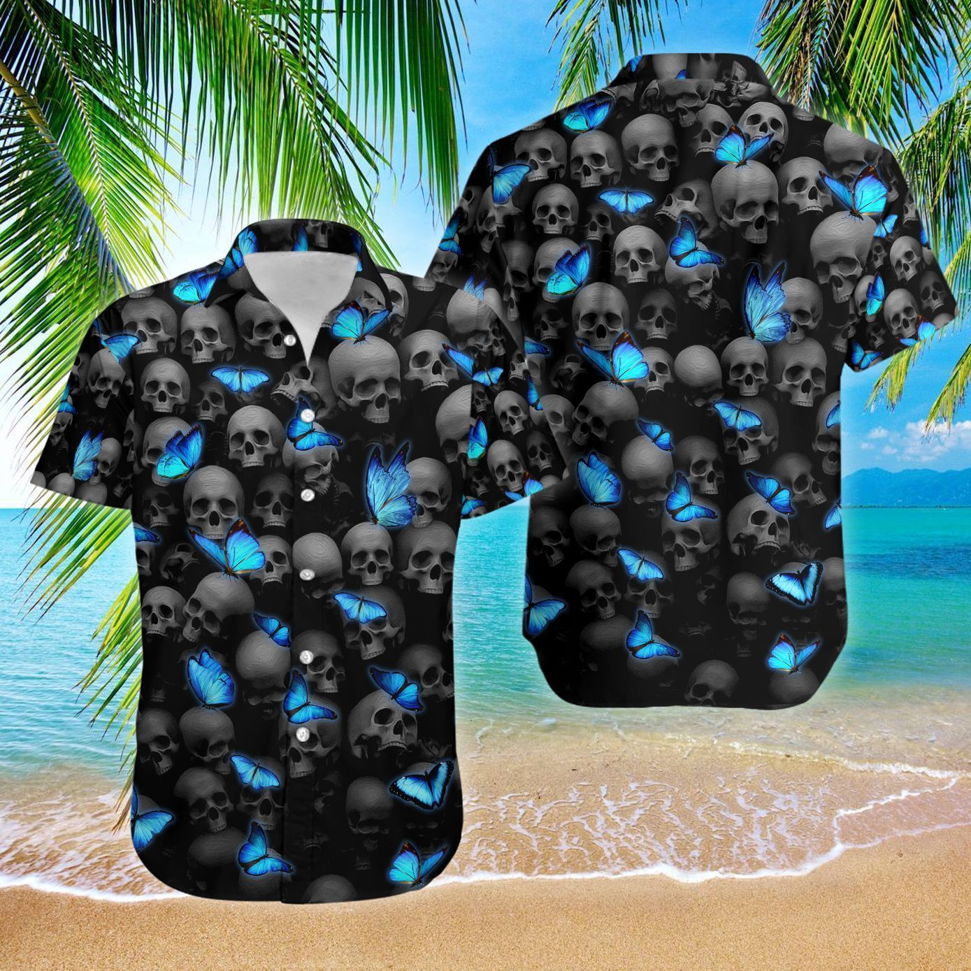 Cover Your Body With Amazing Butterfly Skull – Hawaiian Shirt