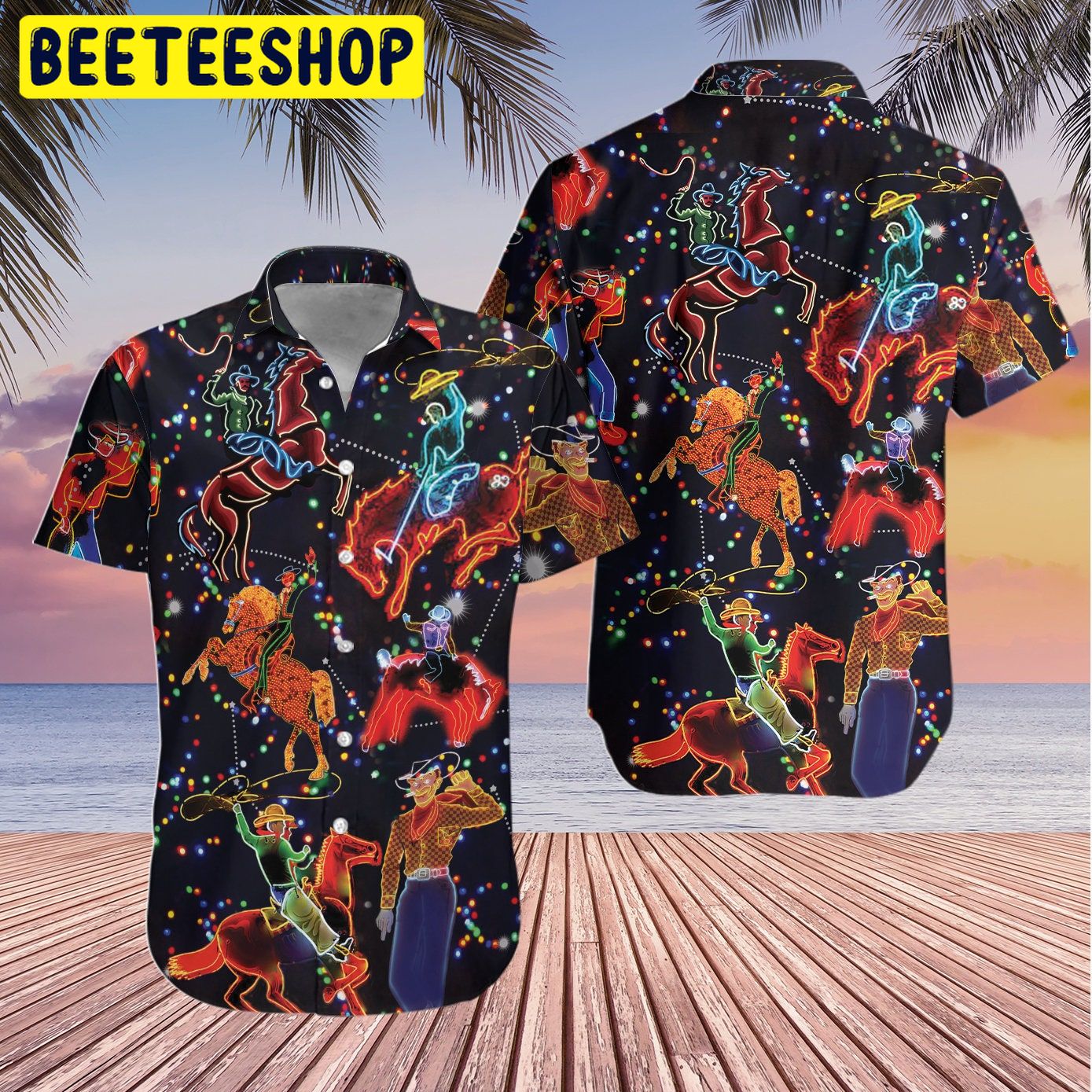 Cowboy Riding Horse Trending Hawaiian Shirt-1