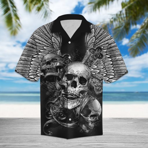 Cross Wings Hawaiian Shirt – Gift For Skull Lover