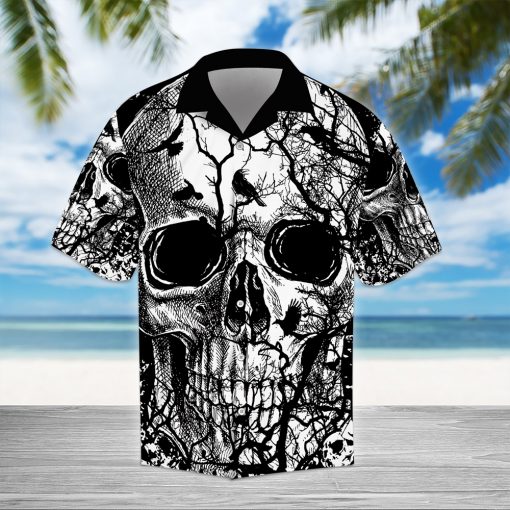 Crows Hawaiian Shirt – Gift For Skull Lover