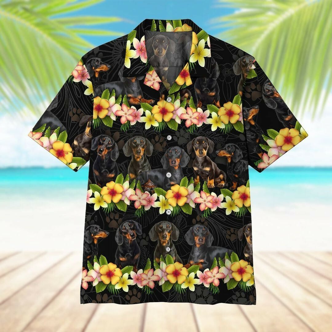 Dachshund 3d All Over Printed Hawaiian Shirt