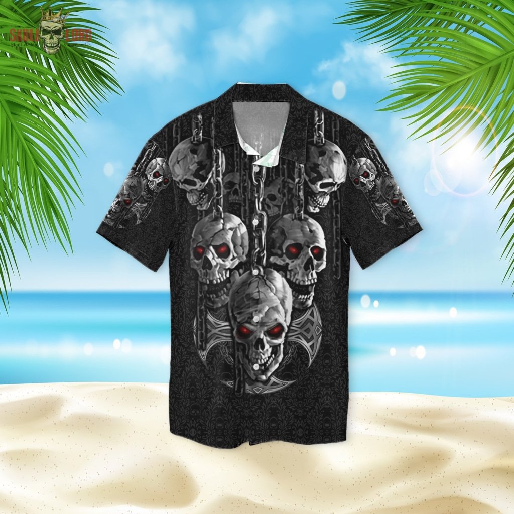 Dark Art Skull Detention 3d Hawaiian Shirt