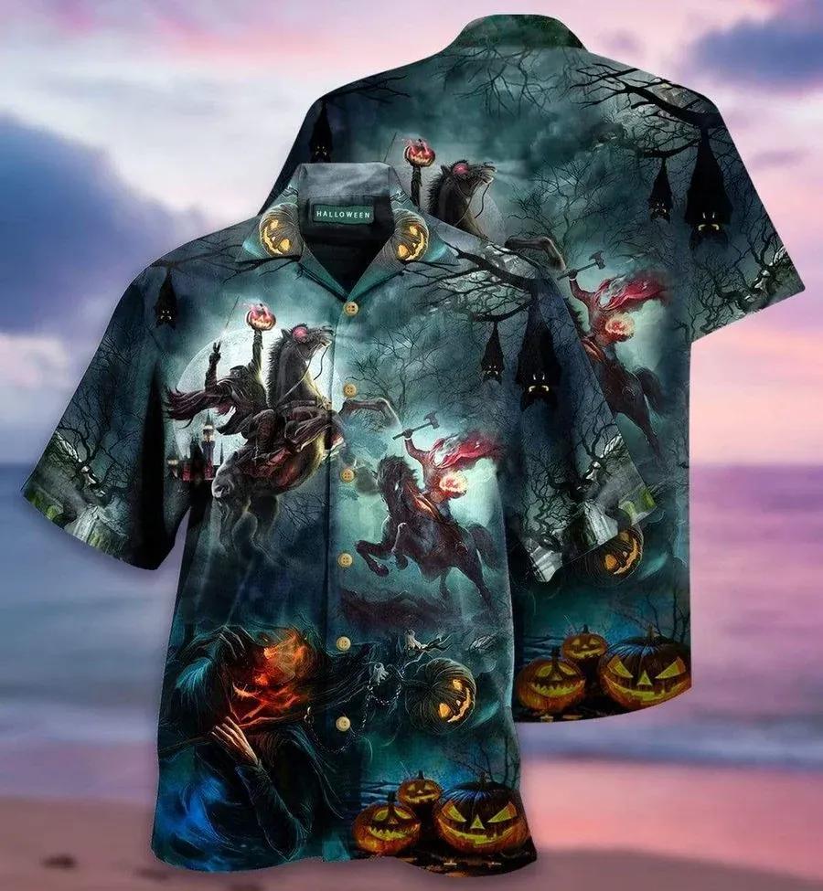 Dark Horse Where Is My Head Halloween 3d Print Hawaiian Aloha Shirts