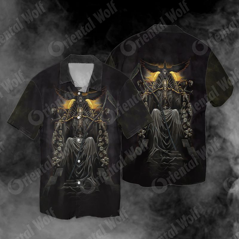 Dark Skull Of Death 3d Full Print Hawaiian Shirt