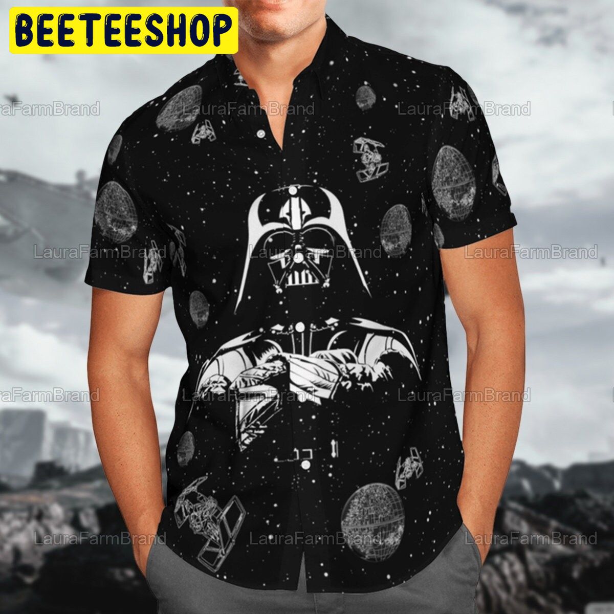 Dark Vader Galaxy Star Wars Trending Hawaiian Shirt-1