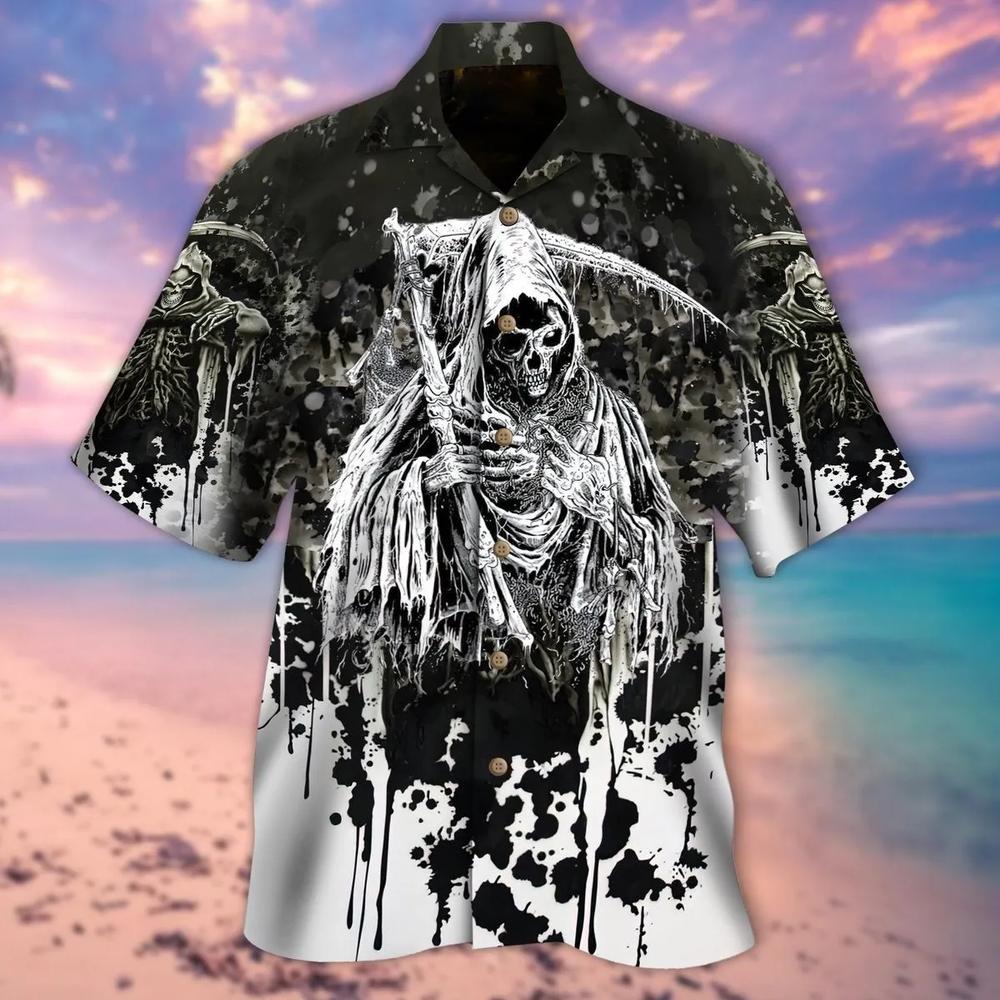 Day Of Death Skull Halloween Hawaiian Shirt