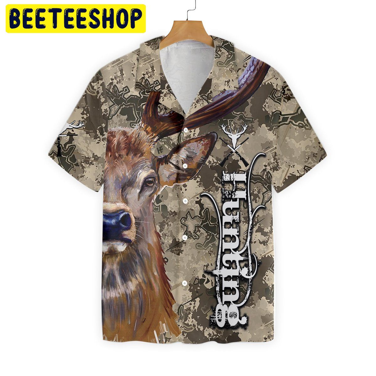 Deer And Camo Hunting Trending Hawaiian Shirt-1