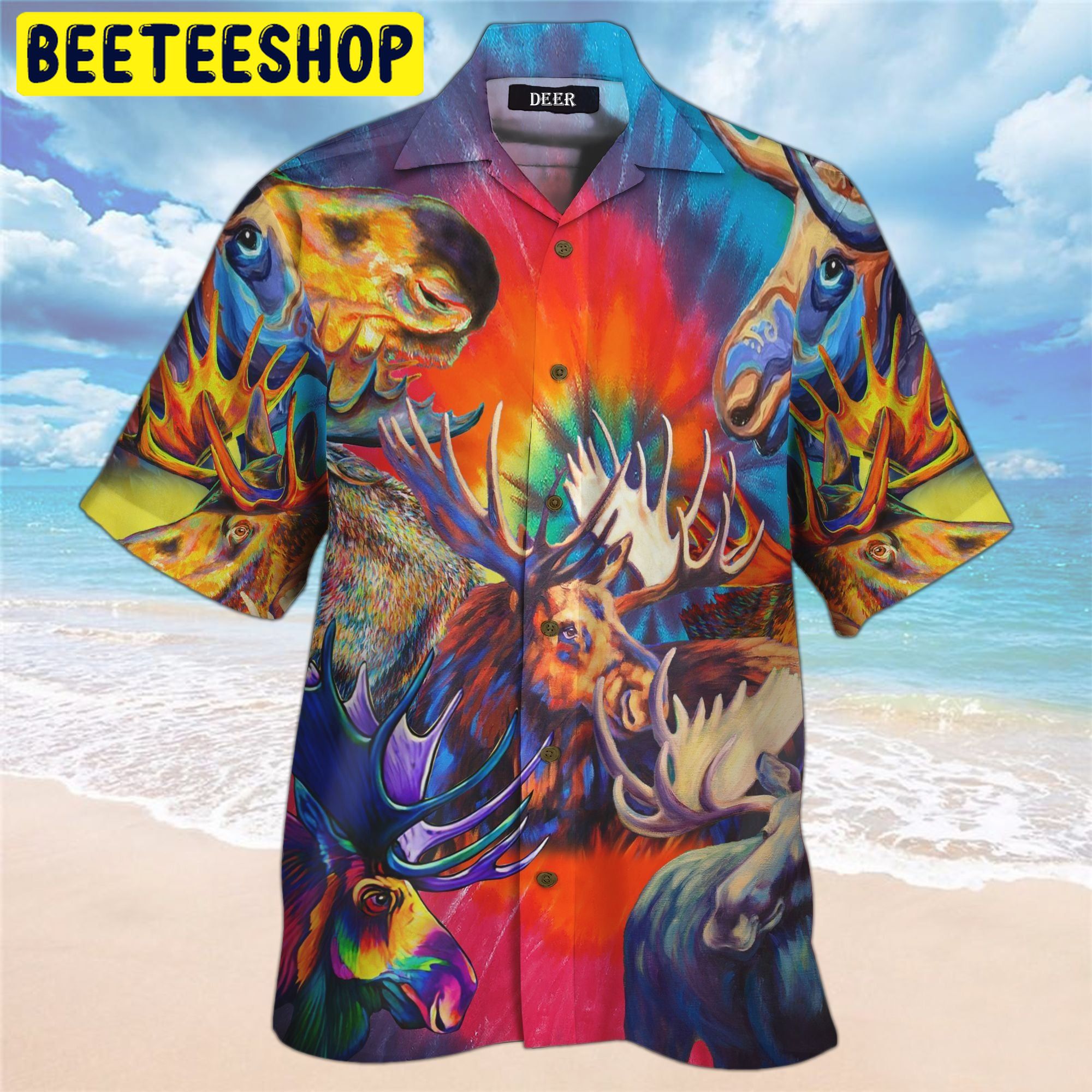 Deer Hunting Colorful 3d All Over Printed Trending Hawaiian Shirt-1