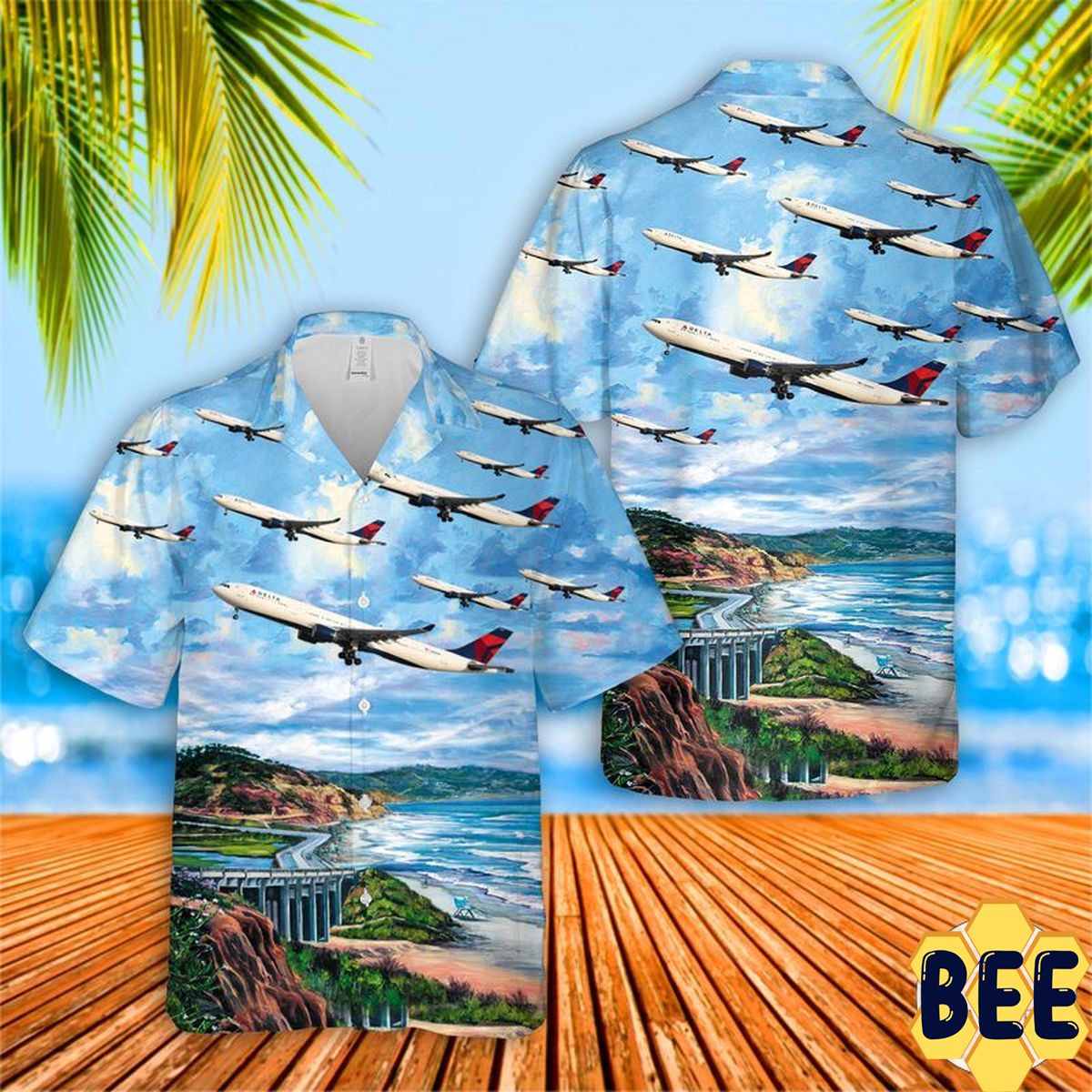 Delta Air Lines Airbus A330-323 Trending Hawaiian Shirt-1