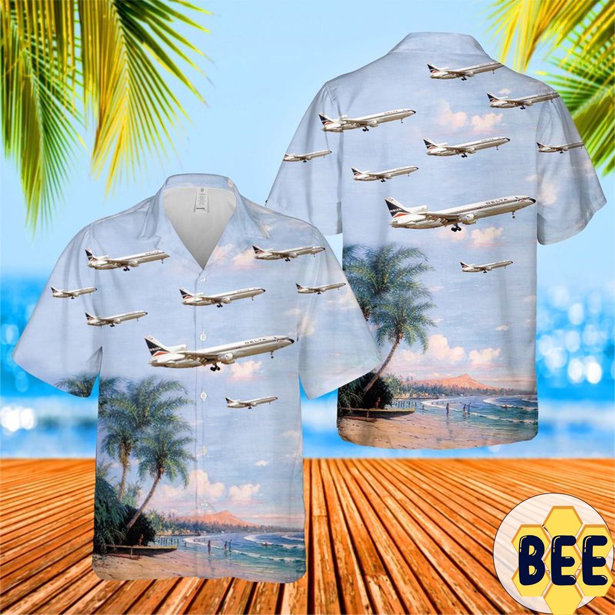 Delta Air Lines Lockheed L Tristar Design Trending Hawaiian Shirt-1