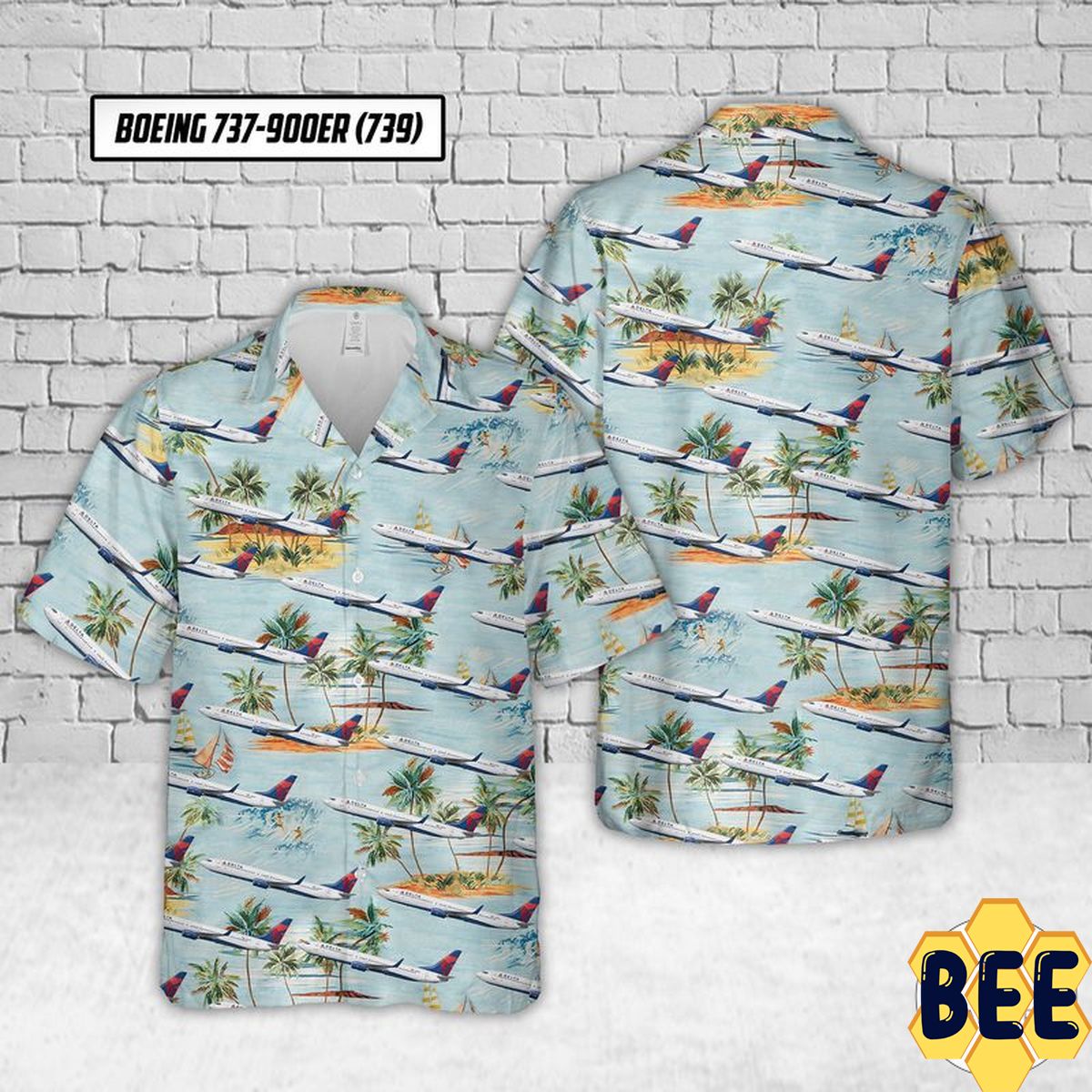 Delta Boeing 737-900er Trending Hawaiian Shirt-1