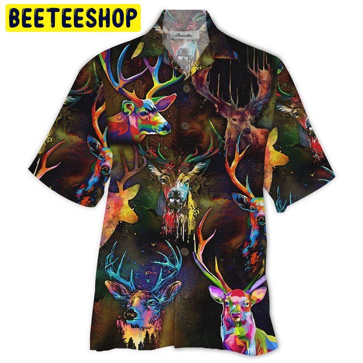 Design Deer 3d All Over Printed Trending Hawaiian Shirt-1