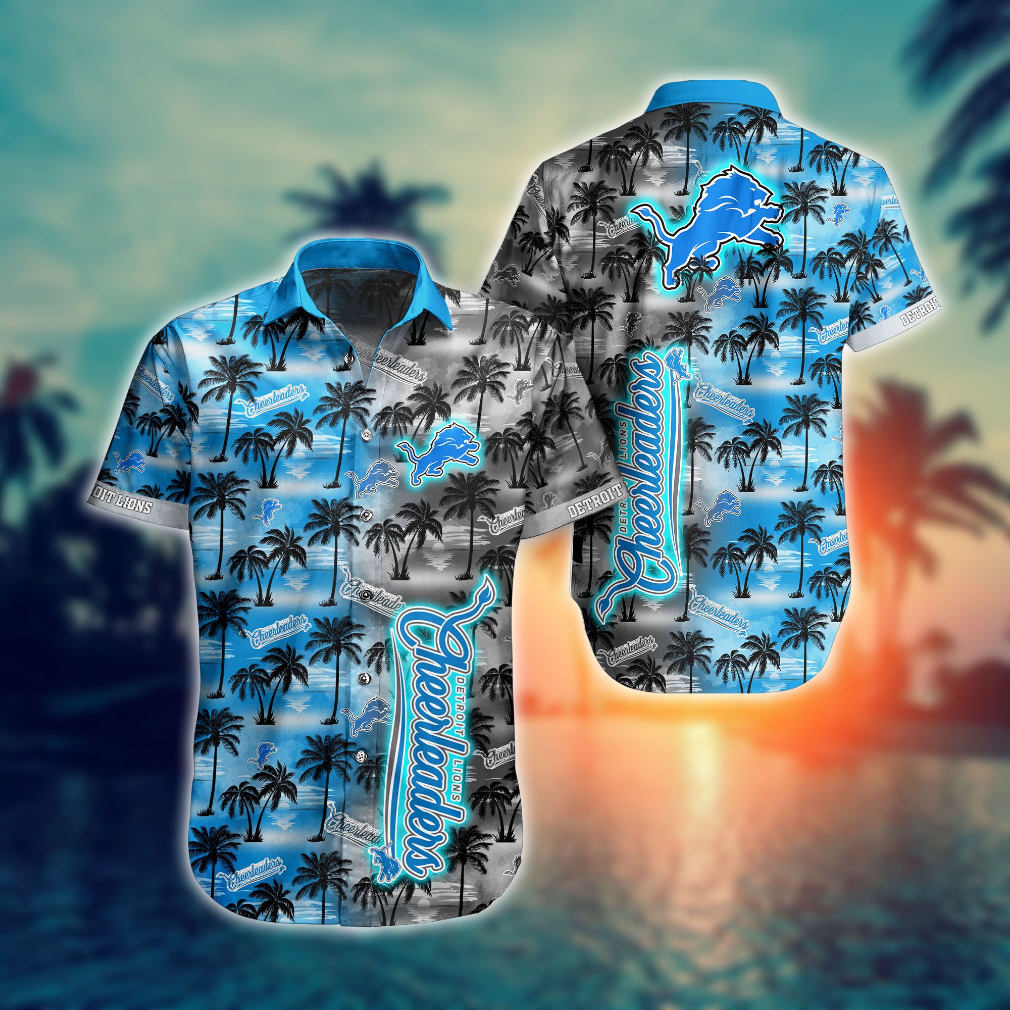 Detroit Lions Nfl Hawaii Full 3d Shirts For Fans-1