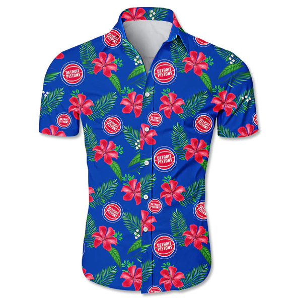 Detroit Pistons Hawaiian Shirt