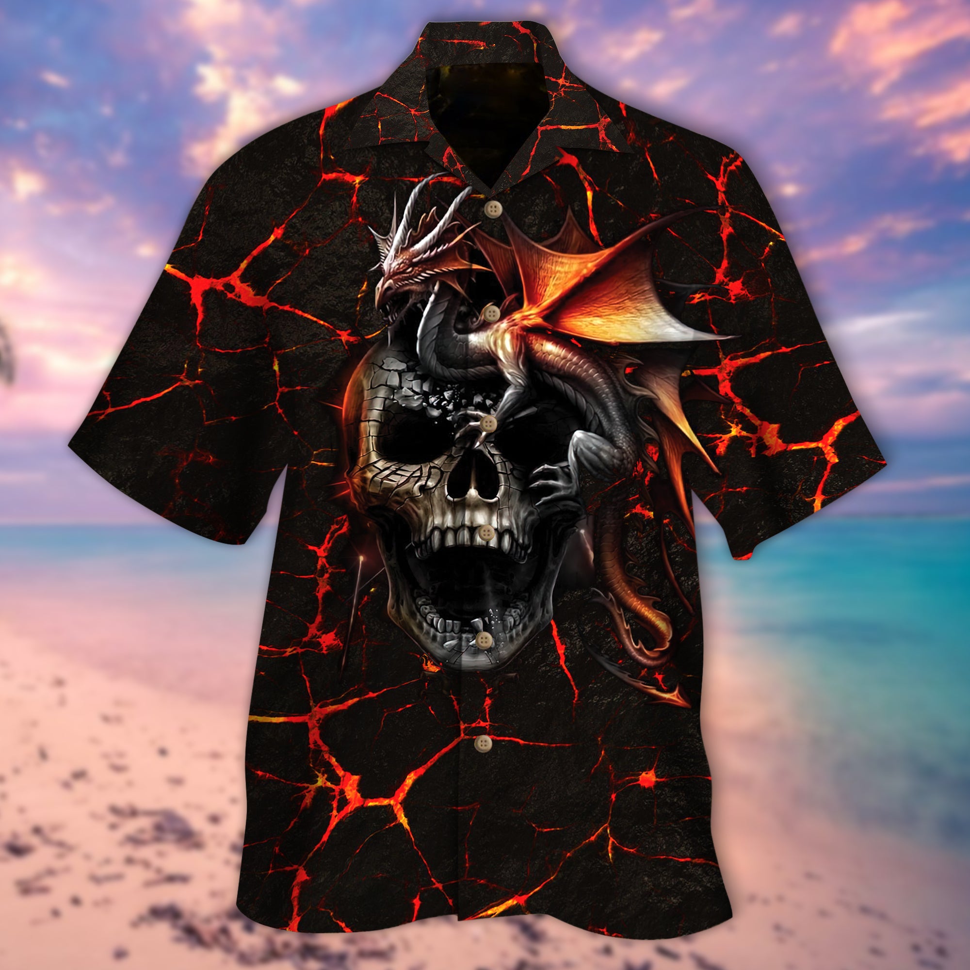 Dinosaur Skull Hawaiian Shirt