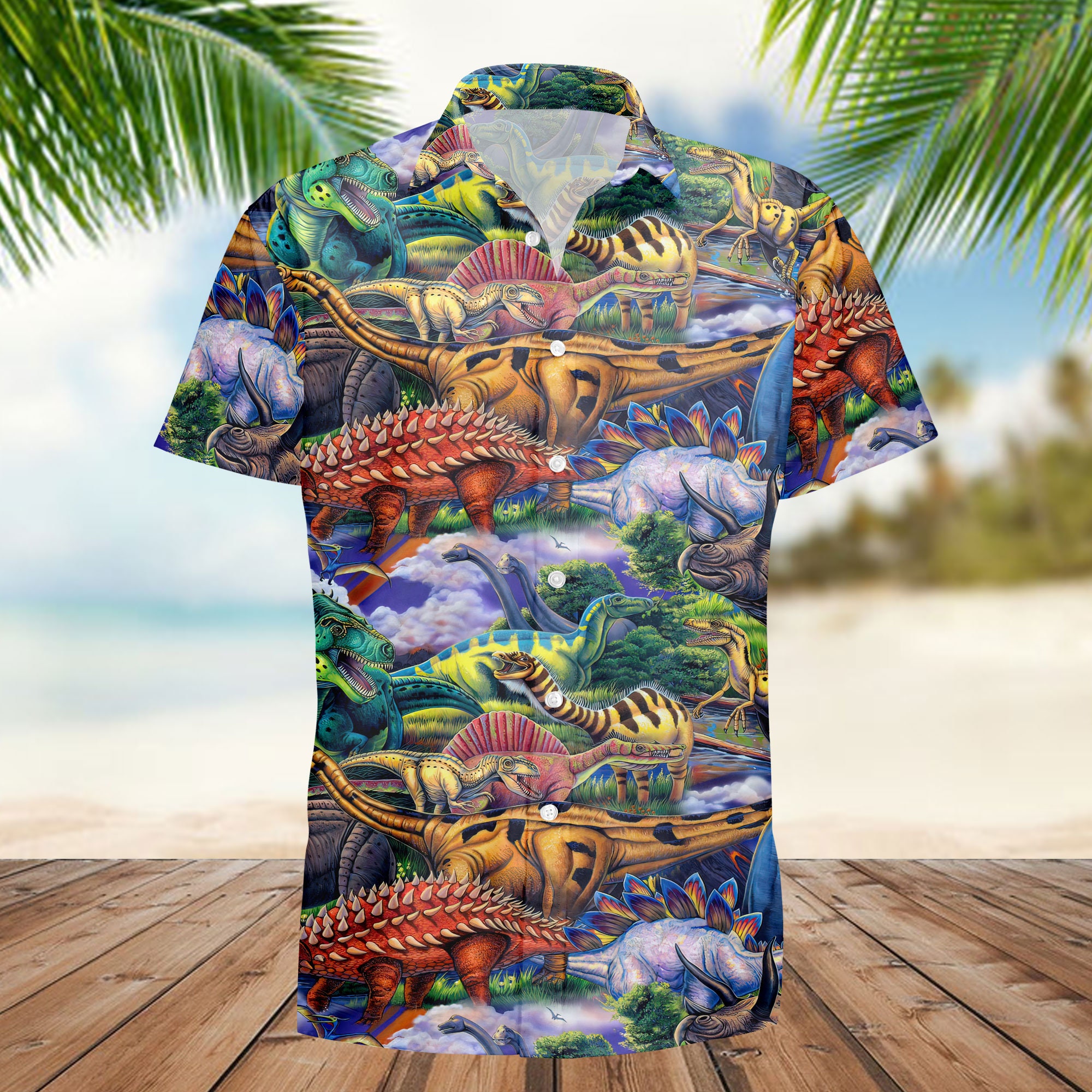 Dinosauria Dinosaur Hawaiian Shirt