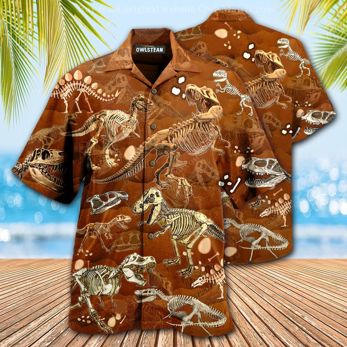 Dinosaurs T-rex Skull Edition – Hawaiian Shirt