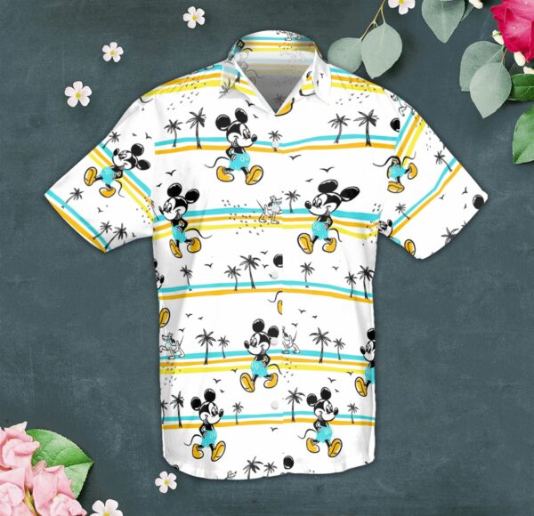 Disney Mickey Mouse Walking On Beach Hawaiian Shirt