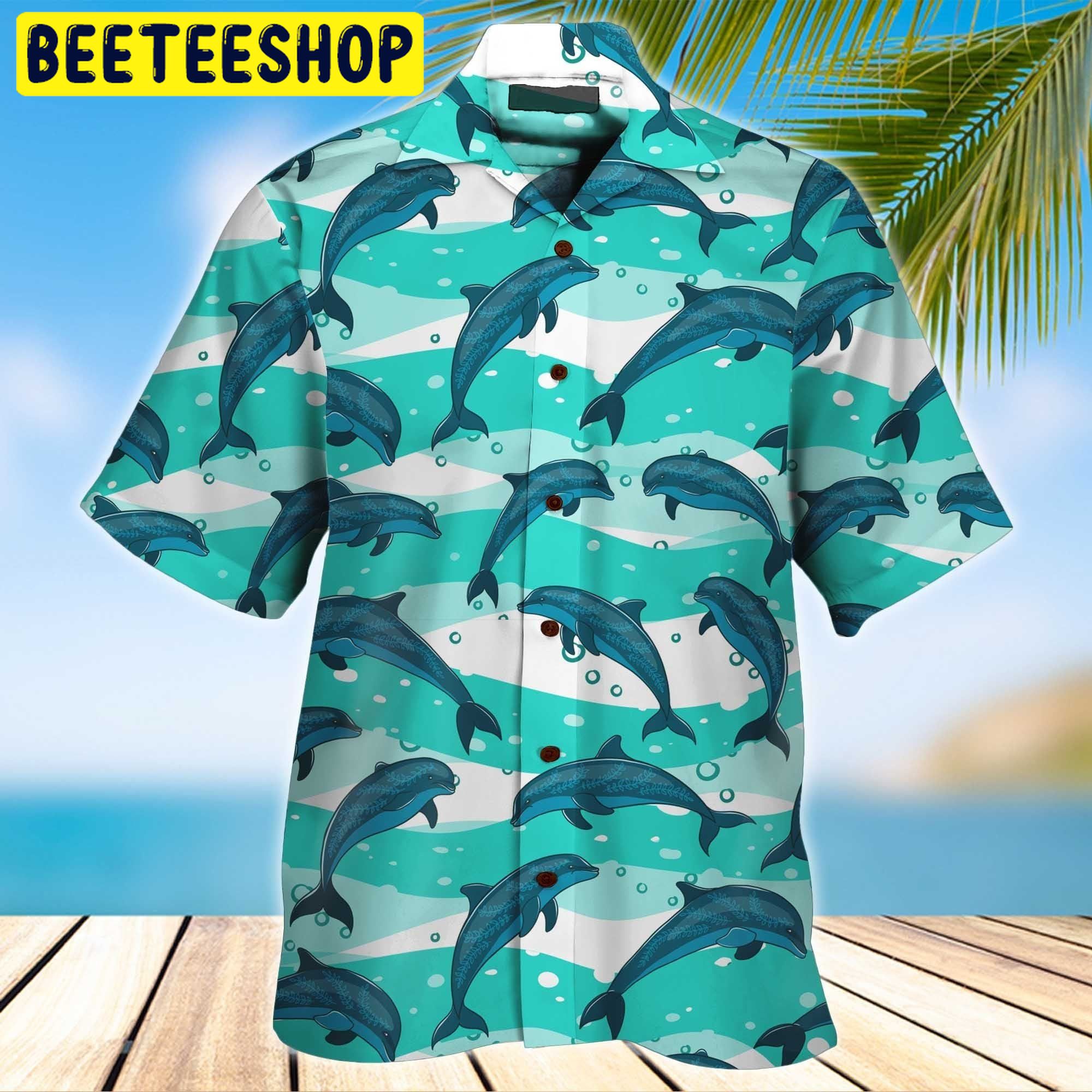 Dolphin 3d All Over Printed Trending Hawaiian Shirt-1