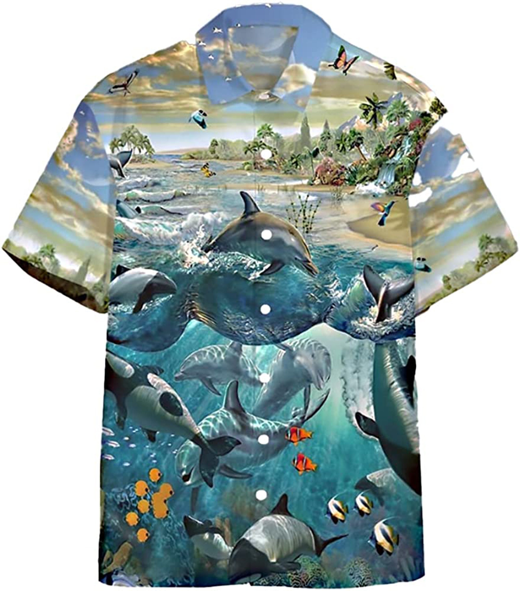Dolphin Paradise Hawaiian Shirt-1
